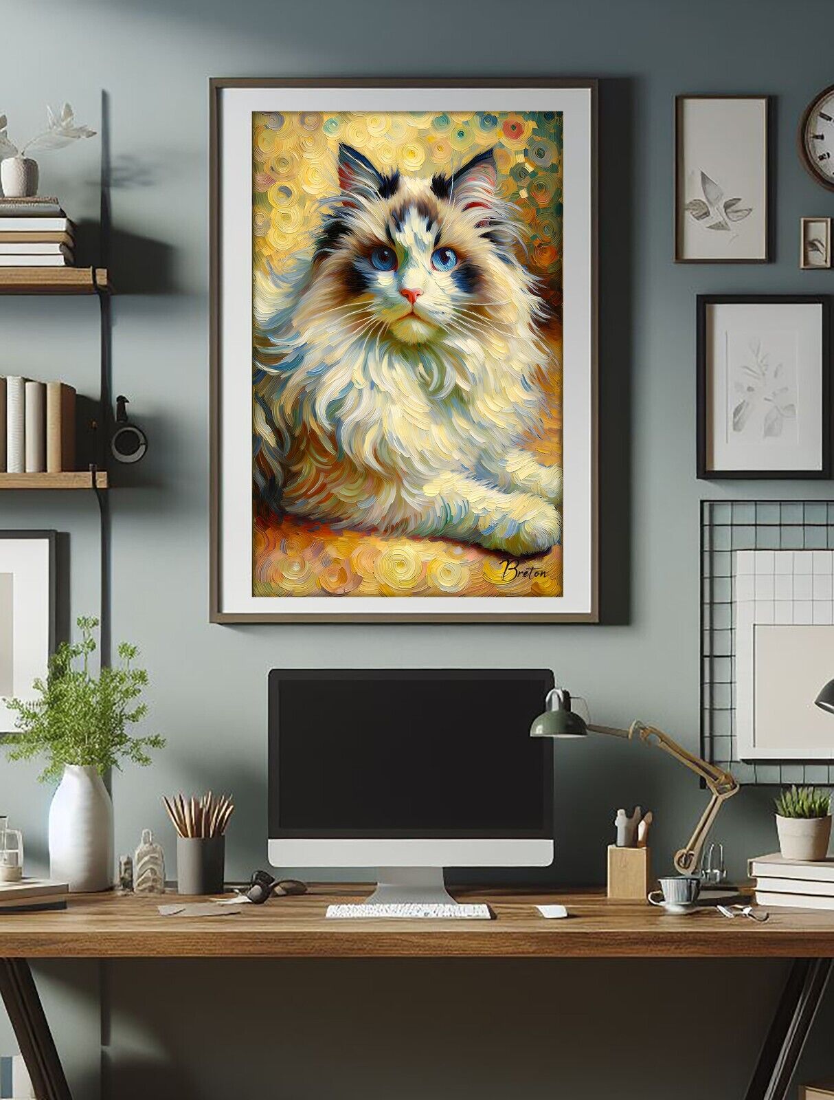 Ragdoll Cat Breed Large Fine Art  Print 