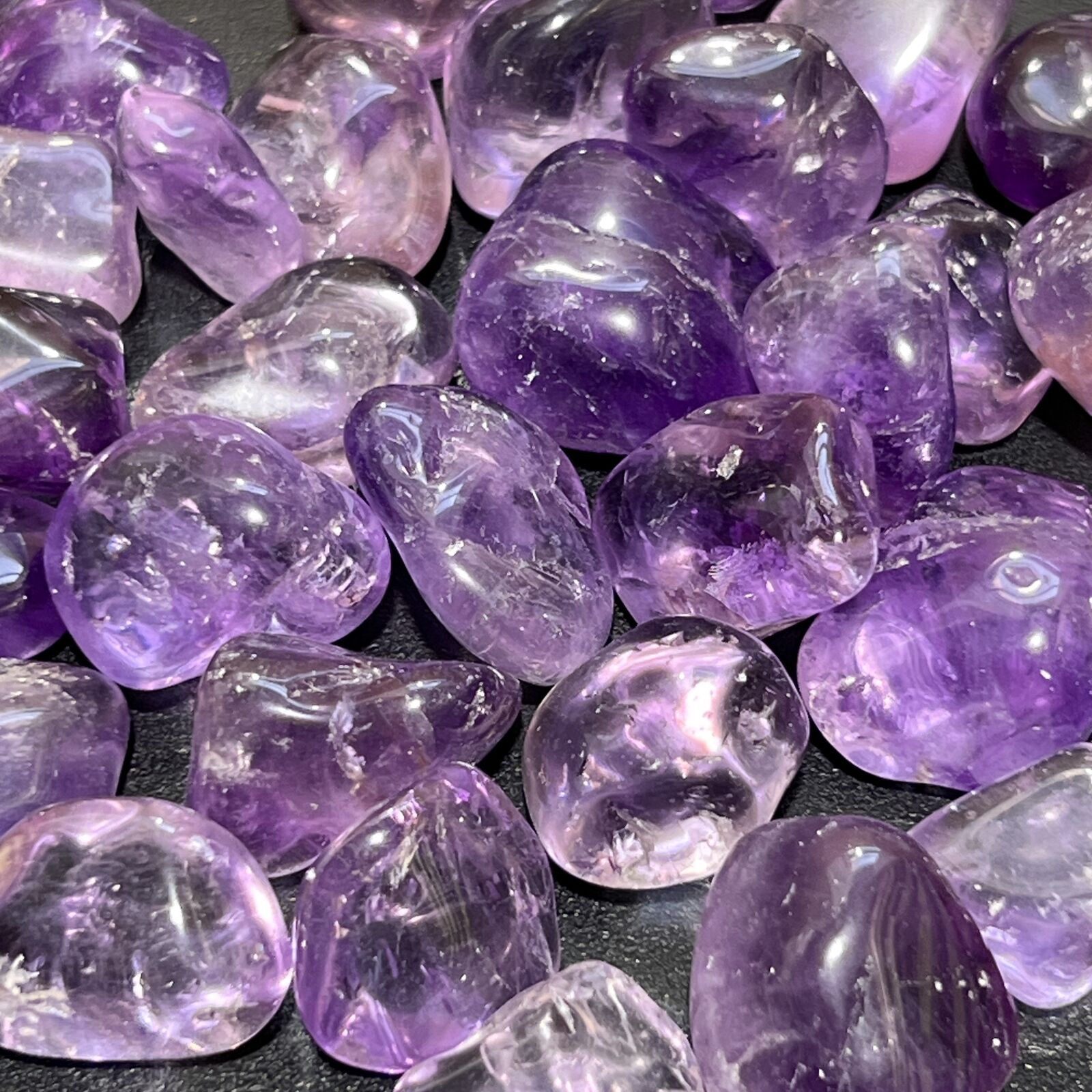Amethyst Crystal Tumbled (1 LB) One Pound Bulk Wholesale Lot Polished Gemstones