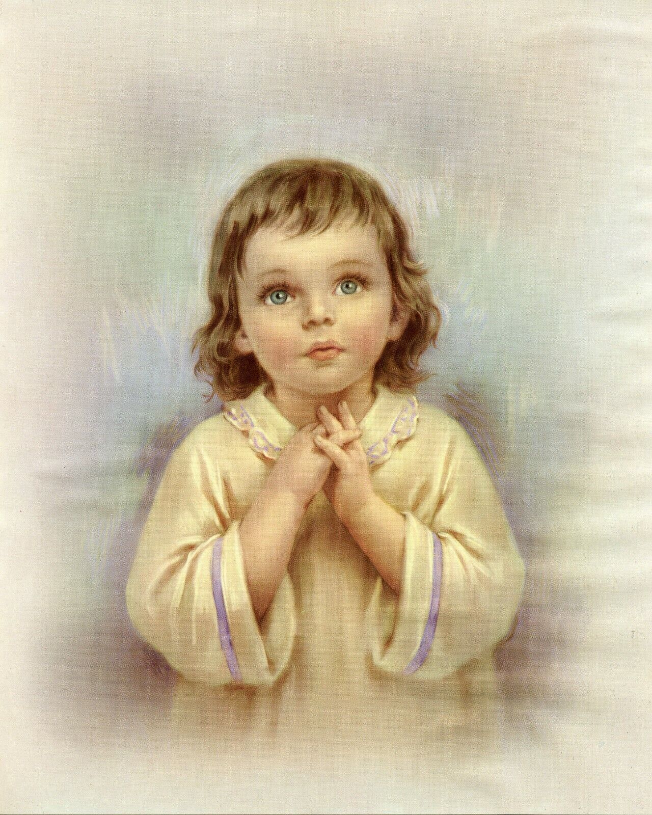 Catholic print picture-  GIRL PRAYING 12 -   8\