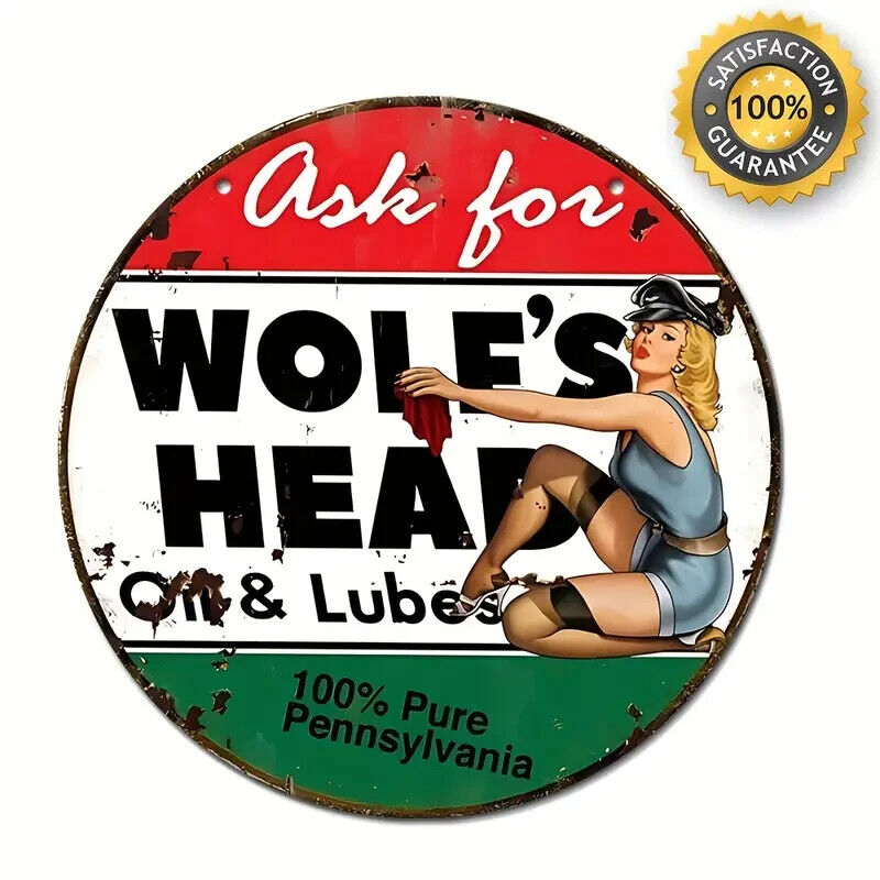 Wolf\'s Head Oil & Lube Vintage Novelty 8\