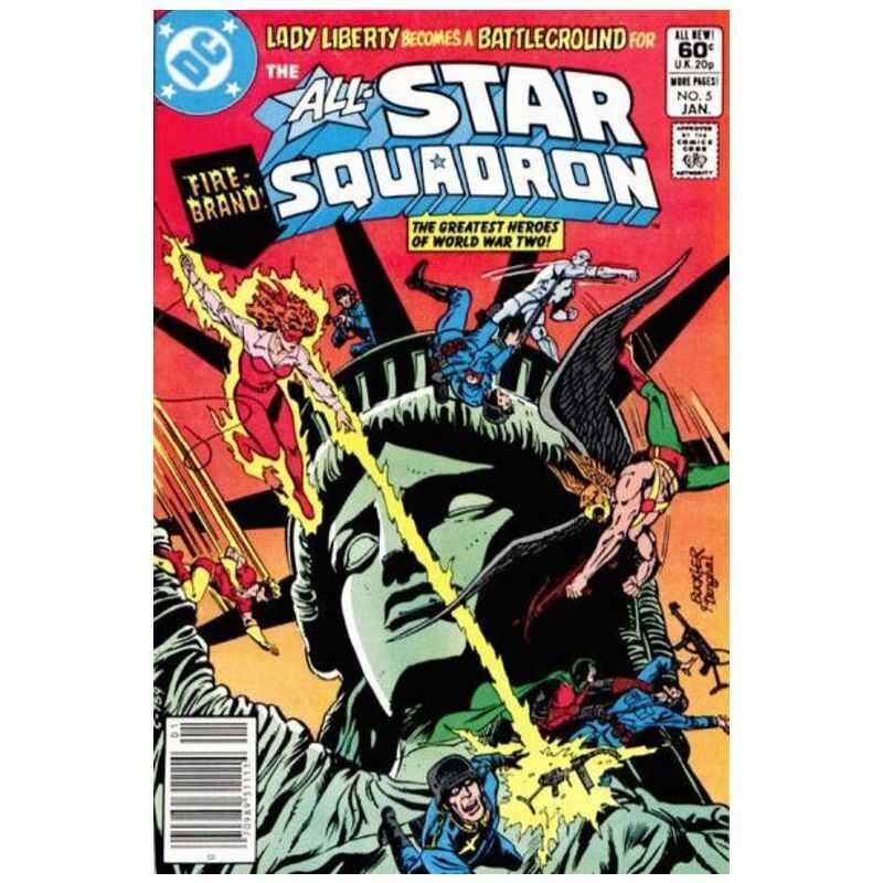 All-Star Squadron #5 Newsstand in Near Mint minus condition. DC comics [n,