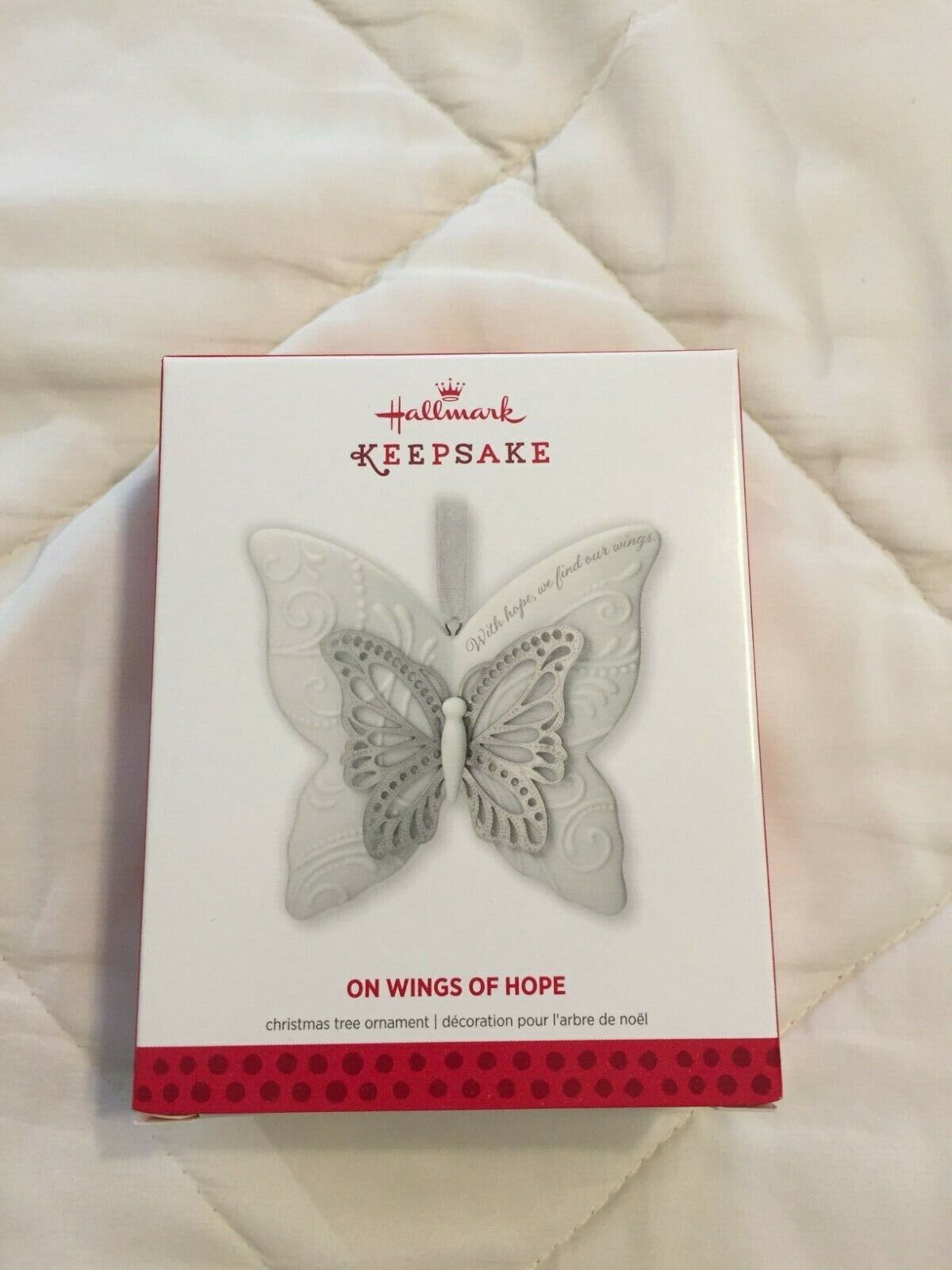 2013 Hallmark On Wings of Hope Ornament MIB,  Seller pays shipping