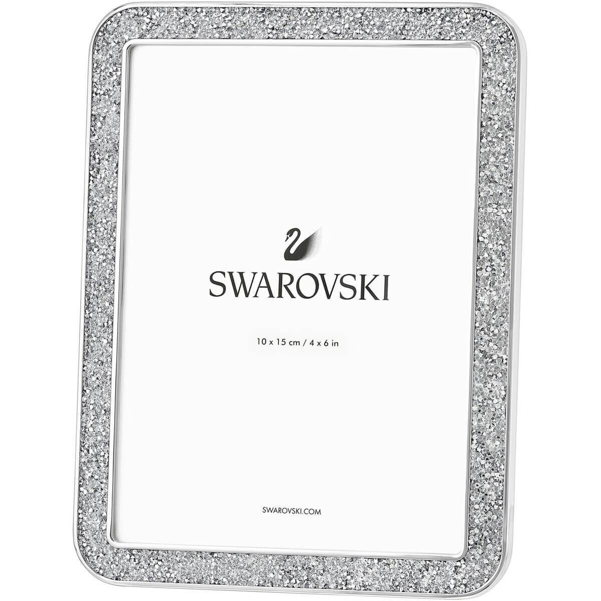 Swarovski Minera Rectangular Picture Frame Silver Tone Fits 5x7 Pic - 5351296