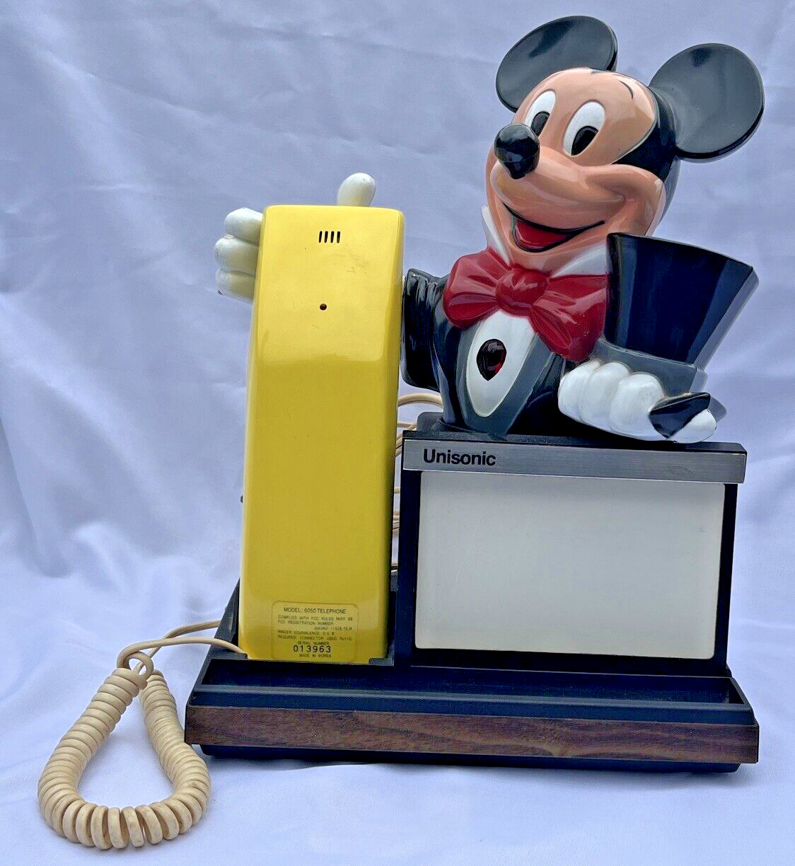 Walt Disney MICKEY MOUSE Telephone Unisonic PHONE & Notepad.Free Shipping