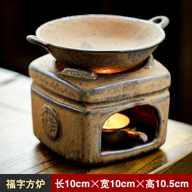 Creative Retro Ceramic Incense Burner Coarse Pottery Aroma Burners Essential Oil