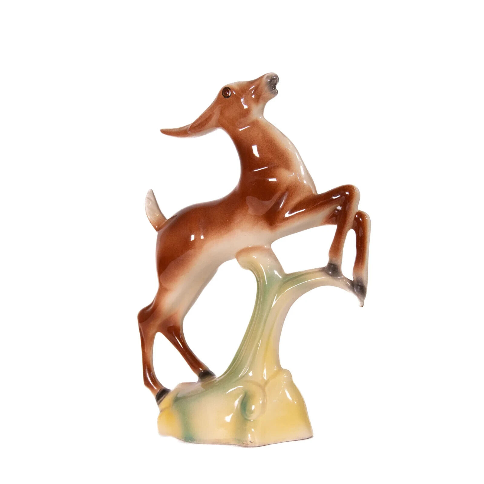 Vintage Stewart B McCulloch Porcelain Leaping Antelope Figurine