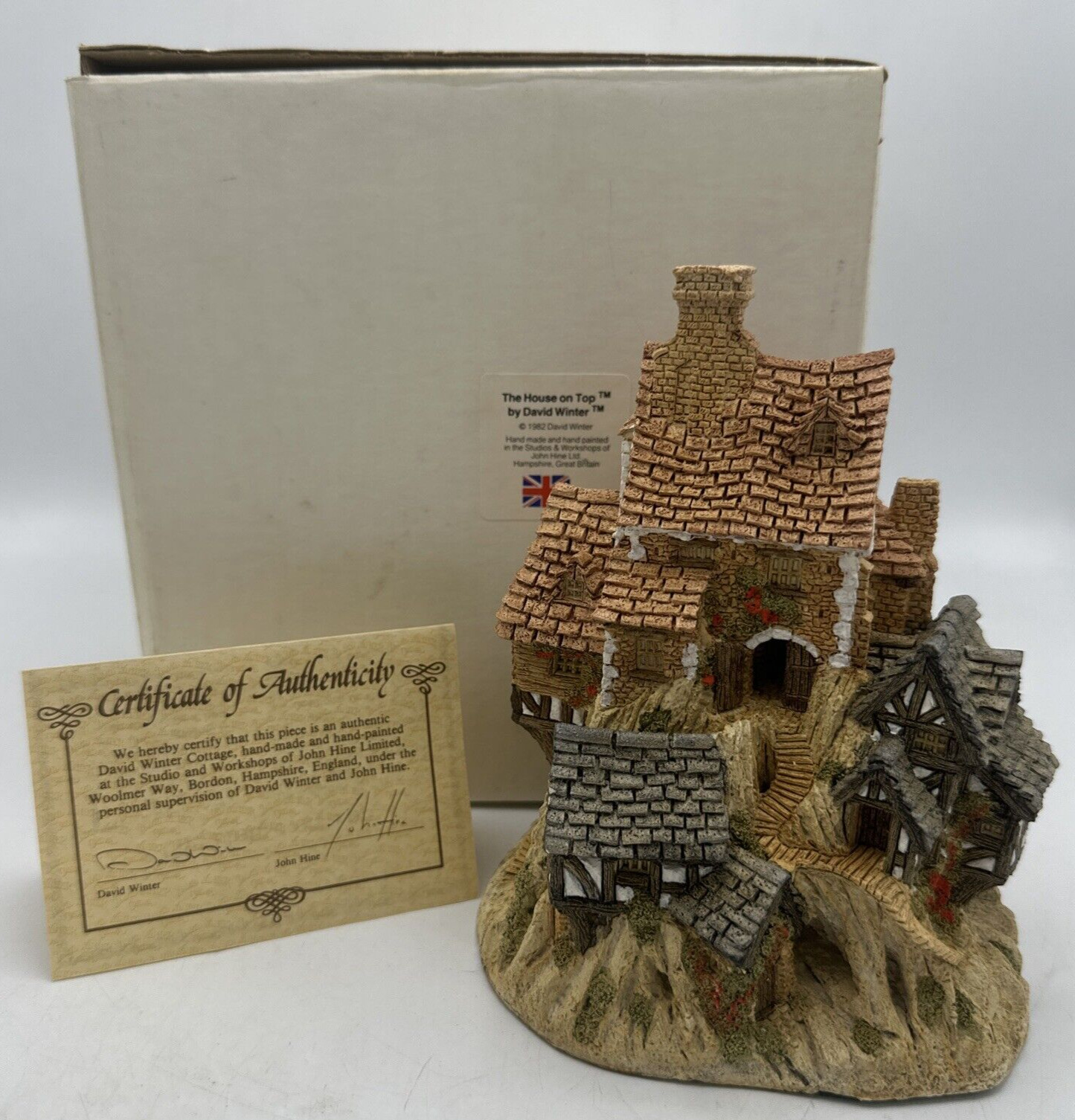 David Winter Cottages The House on Top Collection 1982 Vintage Box and COA