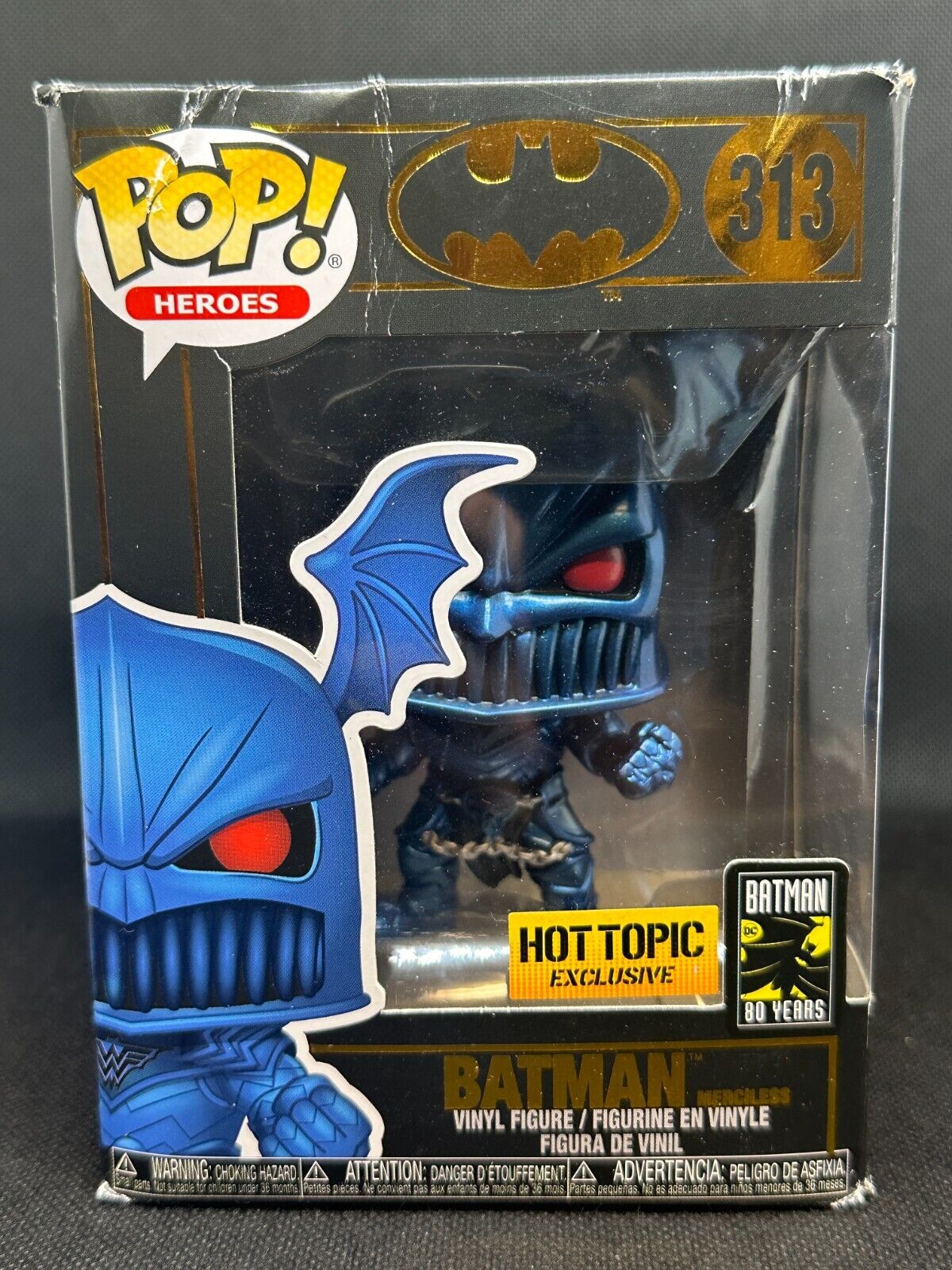 Funko Pop Batman 313 DC Heroes 80 Years Hot Topic Exclusive Vinyl Figure READ