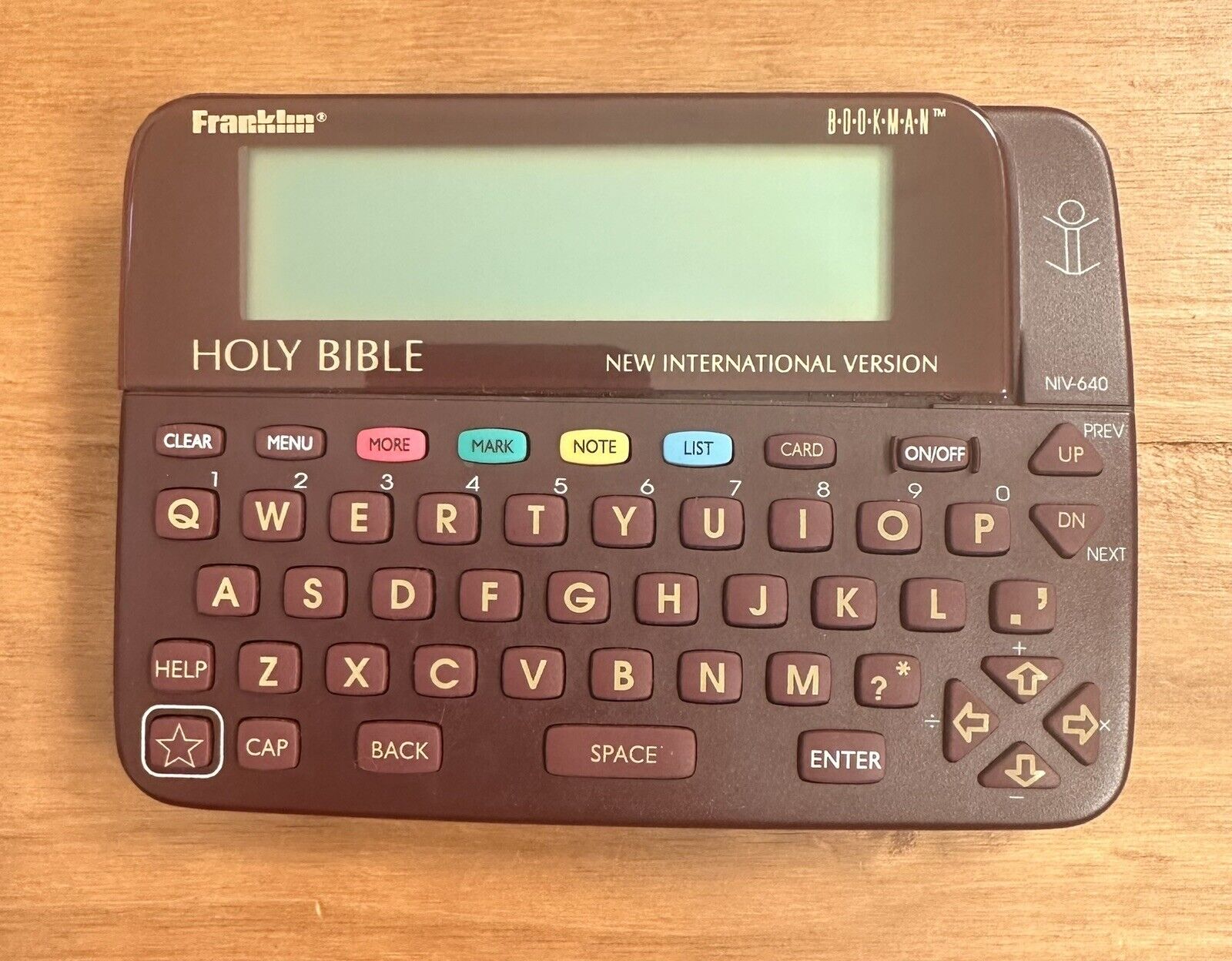 Franklin Bookman NIV-640 Electronic Holy Bible New International Tested/Working