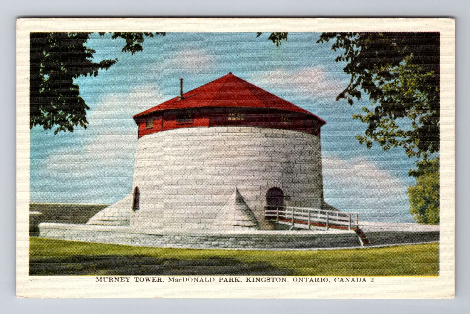 Kingston-Ontario, MacDonald Park, Murney Tower, Antique Vintage Postcard