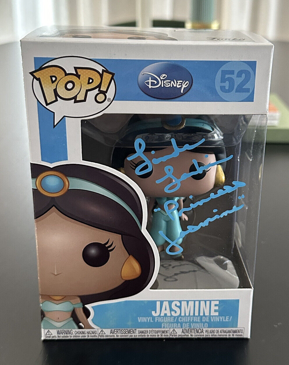 Funko Pop Vinyl Disney Jasmine 52 Signed By Linda Larkin JSA Certified