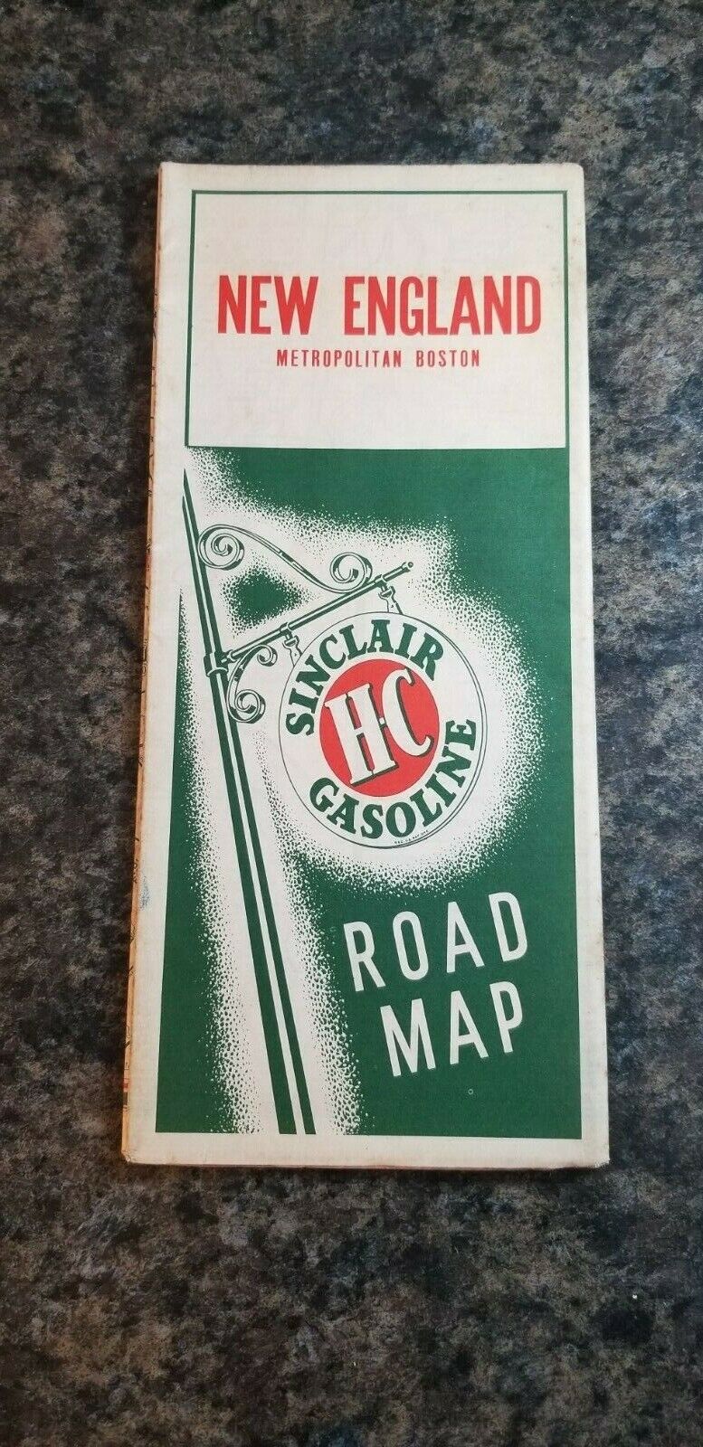 Vintage H-C Sinclair Gasoline New England Metro Boston Road Map (Lot 1134)