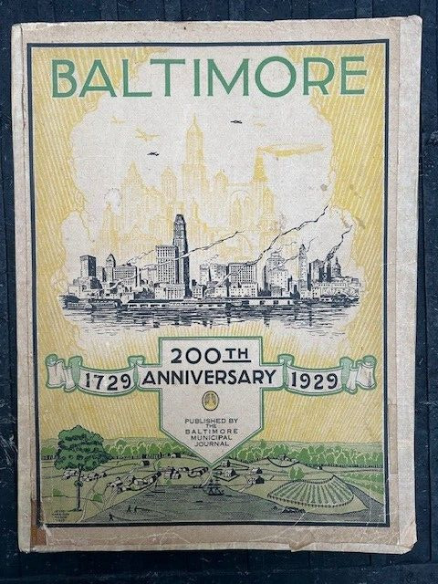 Original Vintage Rare 1929 Baltimore MD 200th Anniversary book 300 pages