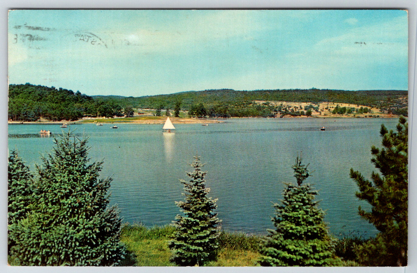 c1960s Lake Shawnee State Park Shellsburg Bedford Pennsylvania Vintage Postcard