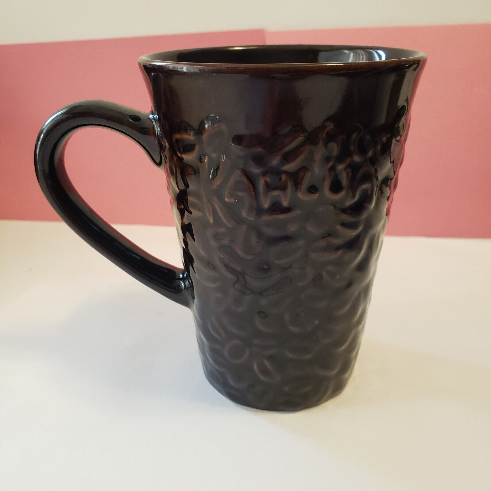Pernod-Ricard USA Kahlua 10oz Coffee Bean Mug Espresso Brown Pre-owned