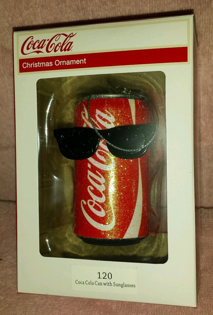 Coca Cola Coke can with sunglasses ornament New. NIB