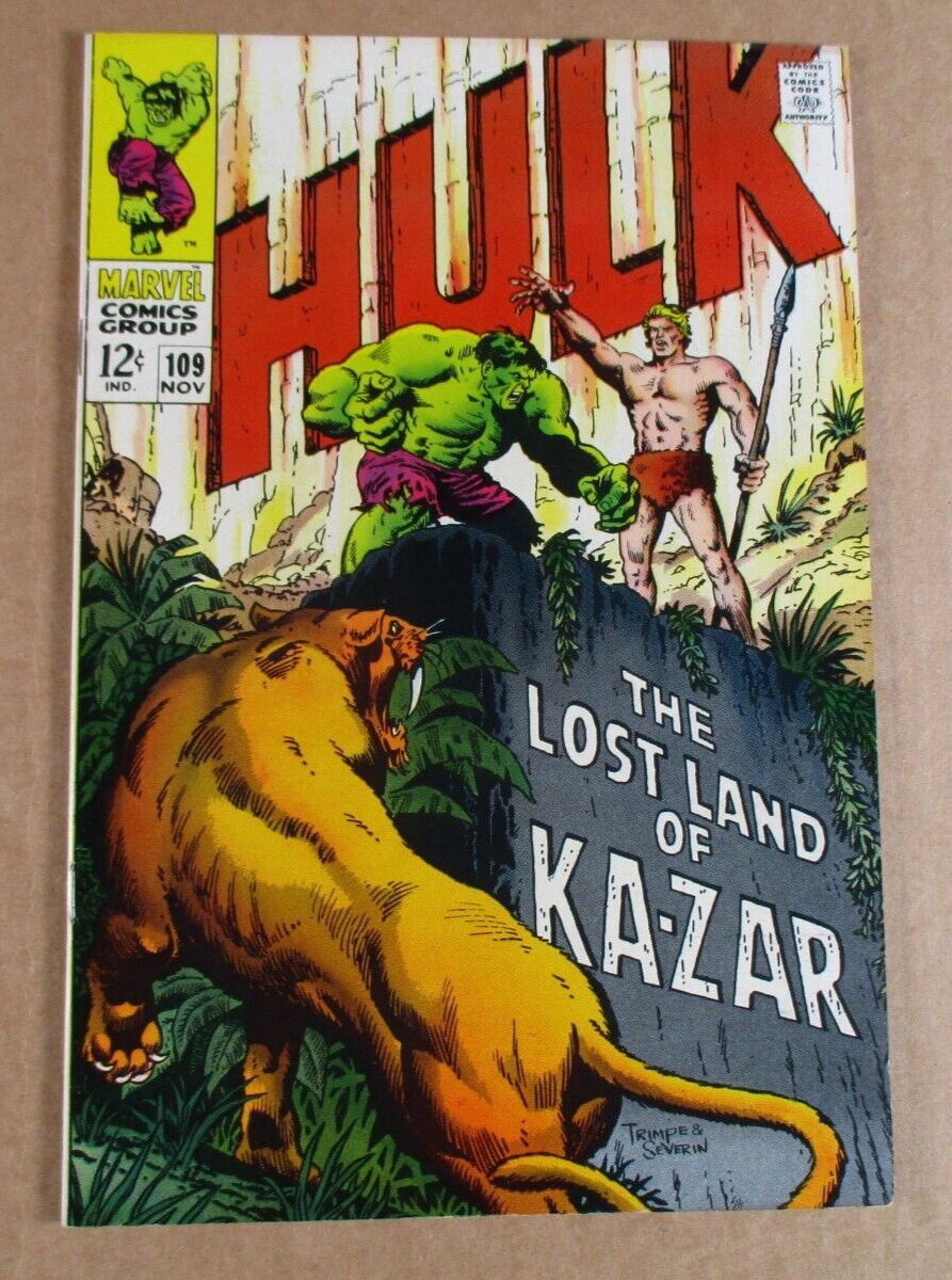 The Incredible Hulk 109 Marvel Comics Ka-Zar Cover 1968 High Grade