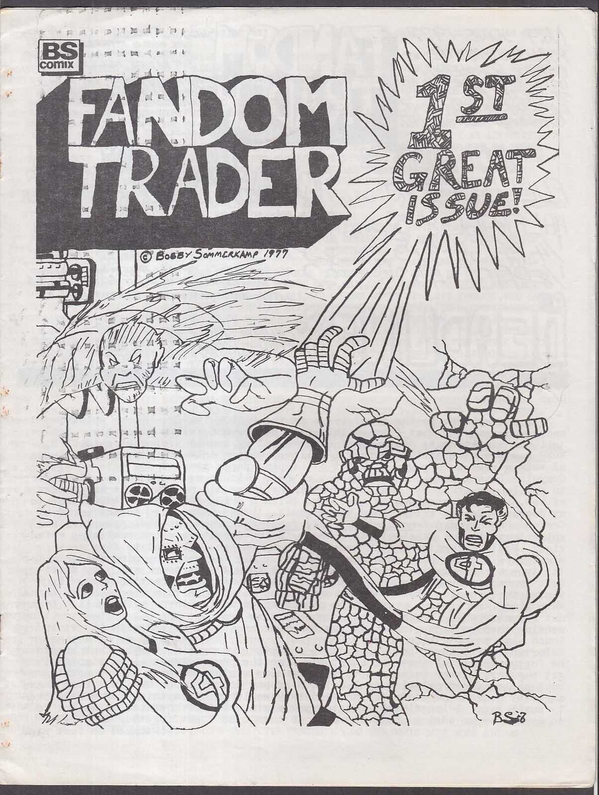 BS Comix Fandom Trader #1 6 1977