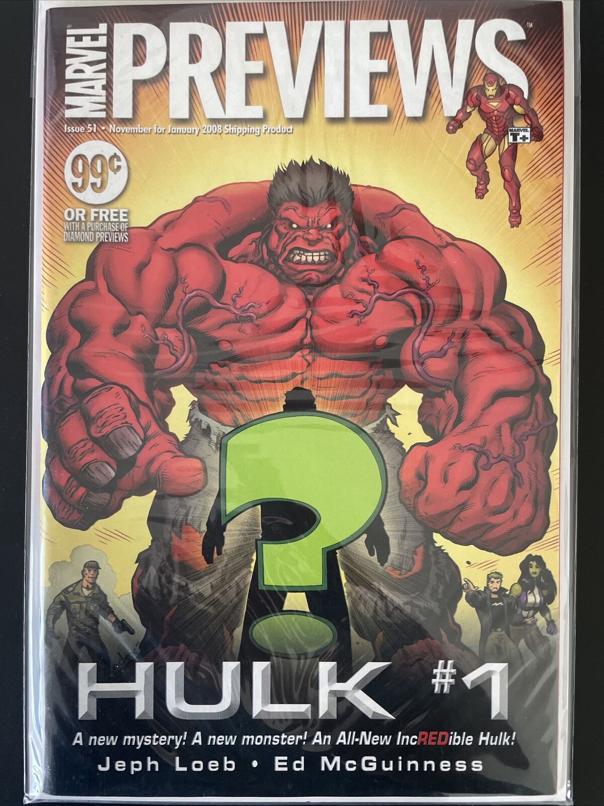 Marvel Previews #51 January 2008 Red Hulk First Cover Appearance Jeph Loeb