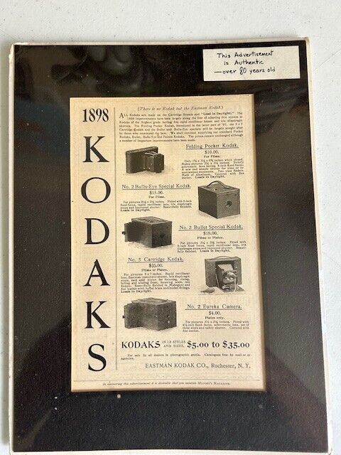 1898 Kodak Advertisement from Munsey\'s Magazine - Rare Vintage