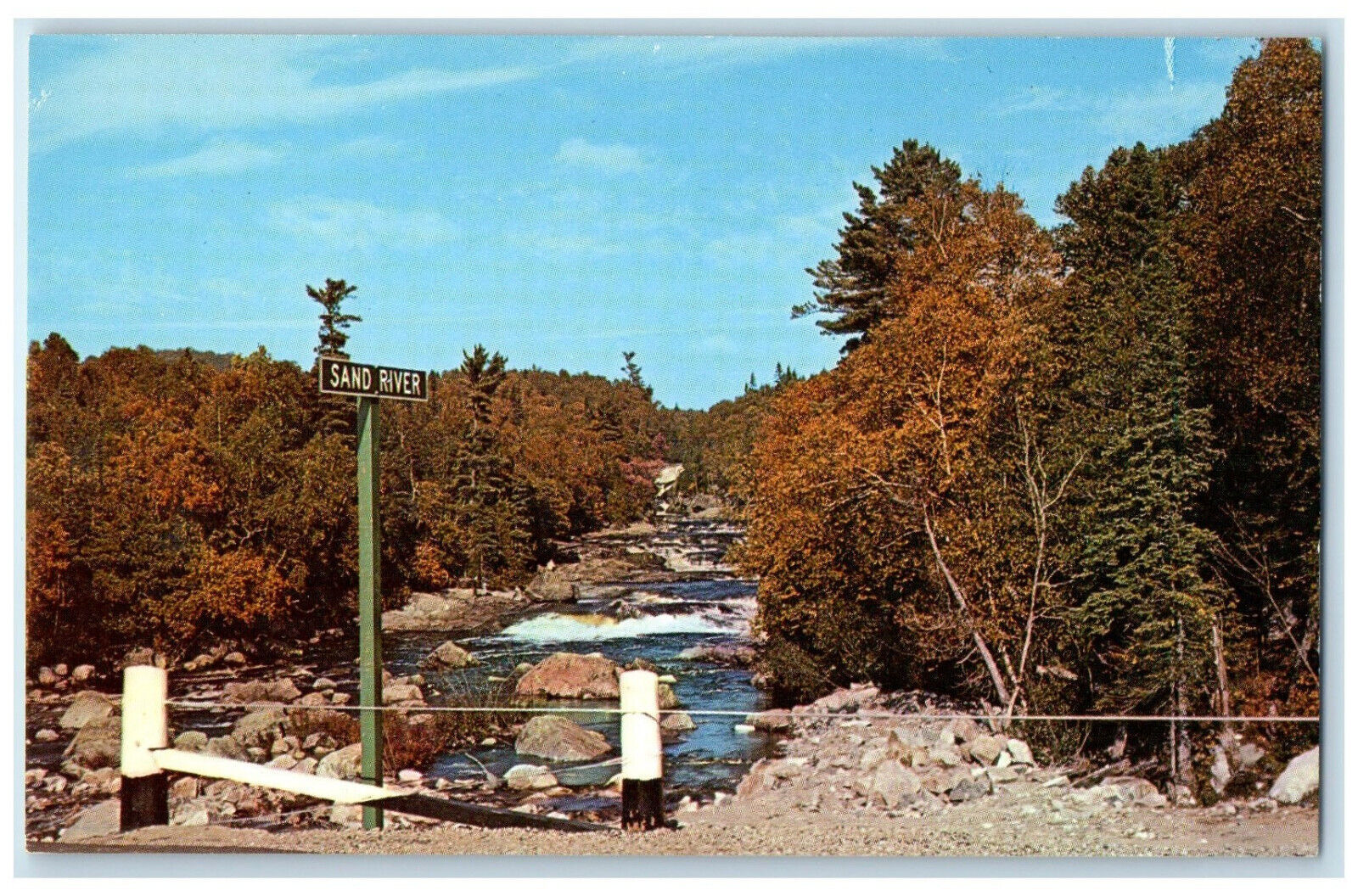 c1960\'s Picturesque Falls at Sand River Lake Superior Route Canada Postcard