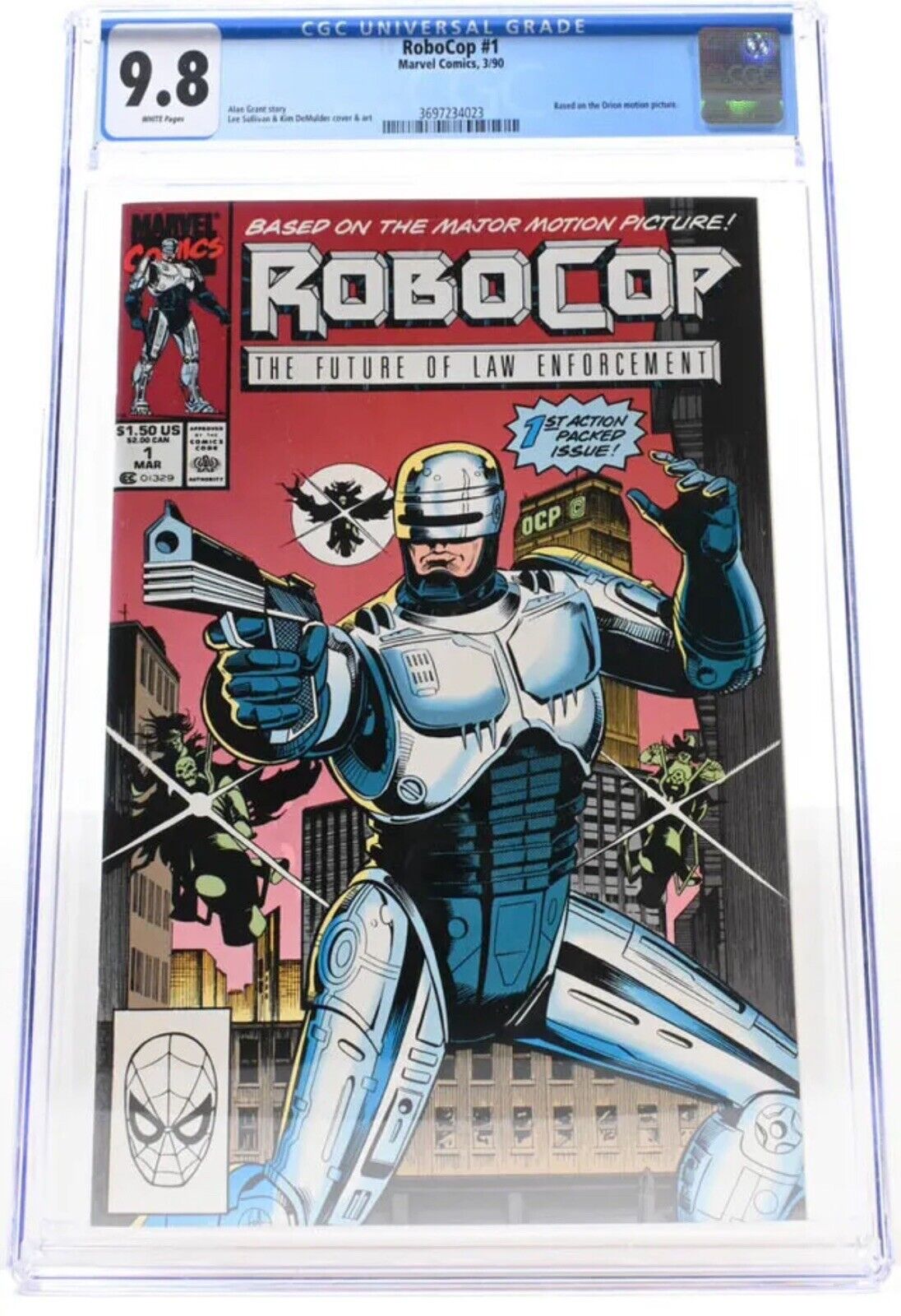 Marvel Comics 3/90 RoboCop #1 CGC 9.8 White Pages Comic