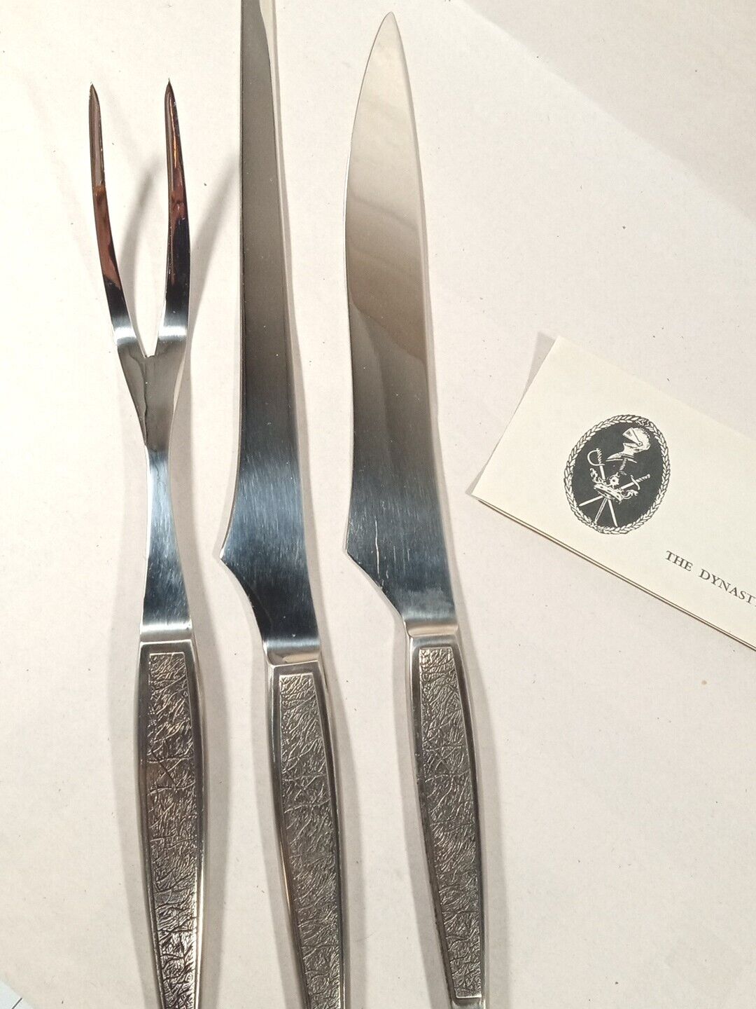 Vintage Carving Set Knives & Fork AUSTRIAN SWORD MAKERS Co.  Mid Century Modern