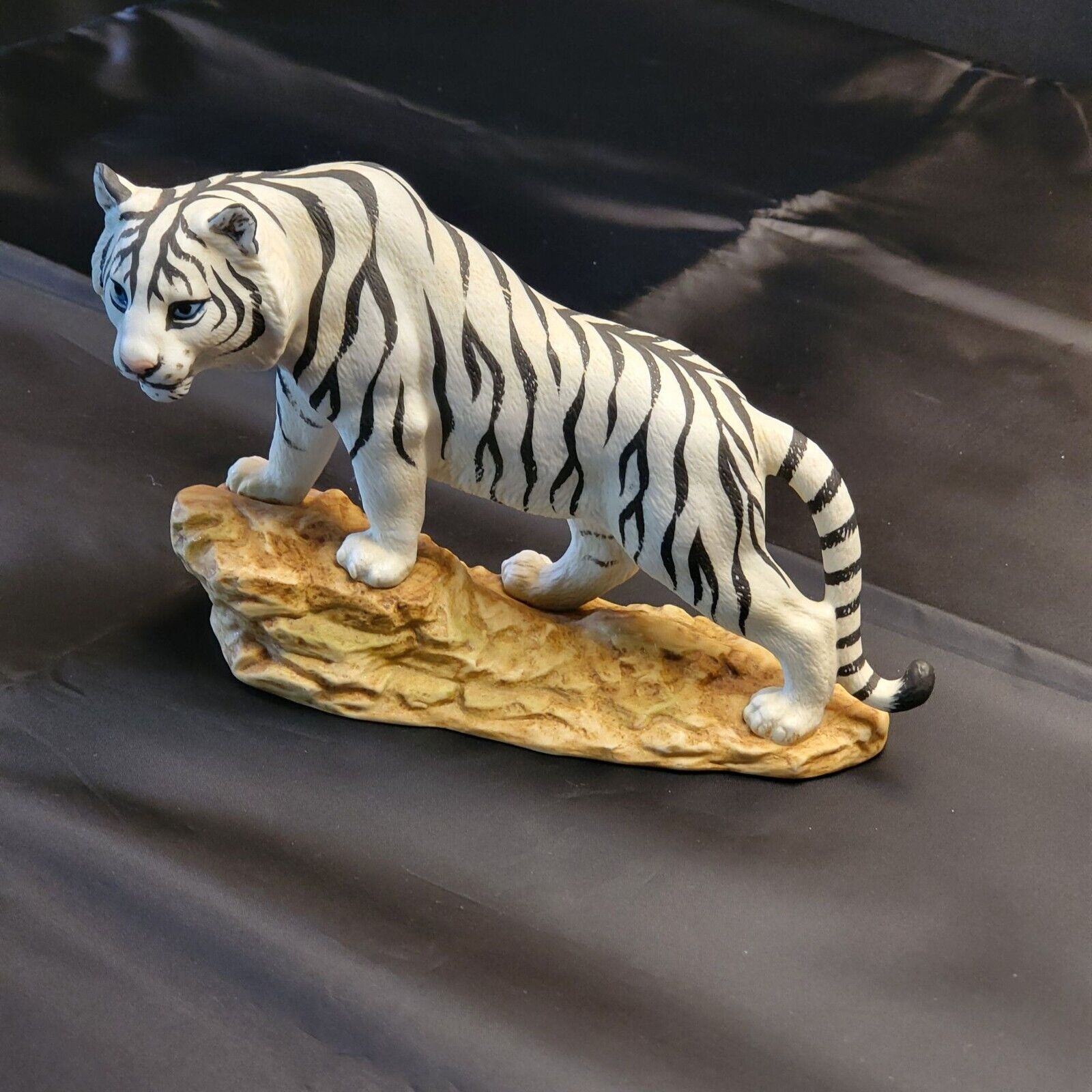 Vintage Andrea Sadek White Tiger Figurine - Hand Painted Busch Gardens 80s RARE