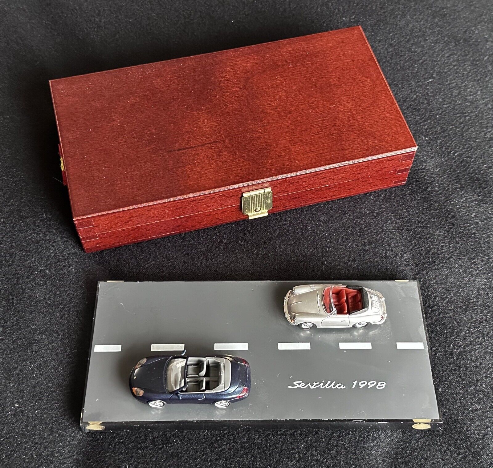 Porsche Boxster 356 Cabriolet 1998 Sevilla Models Wooden Display Box