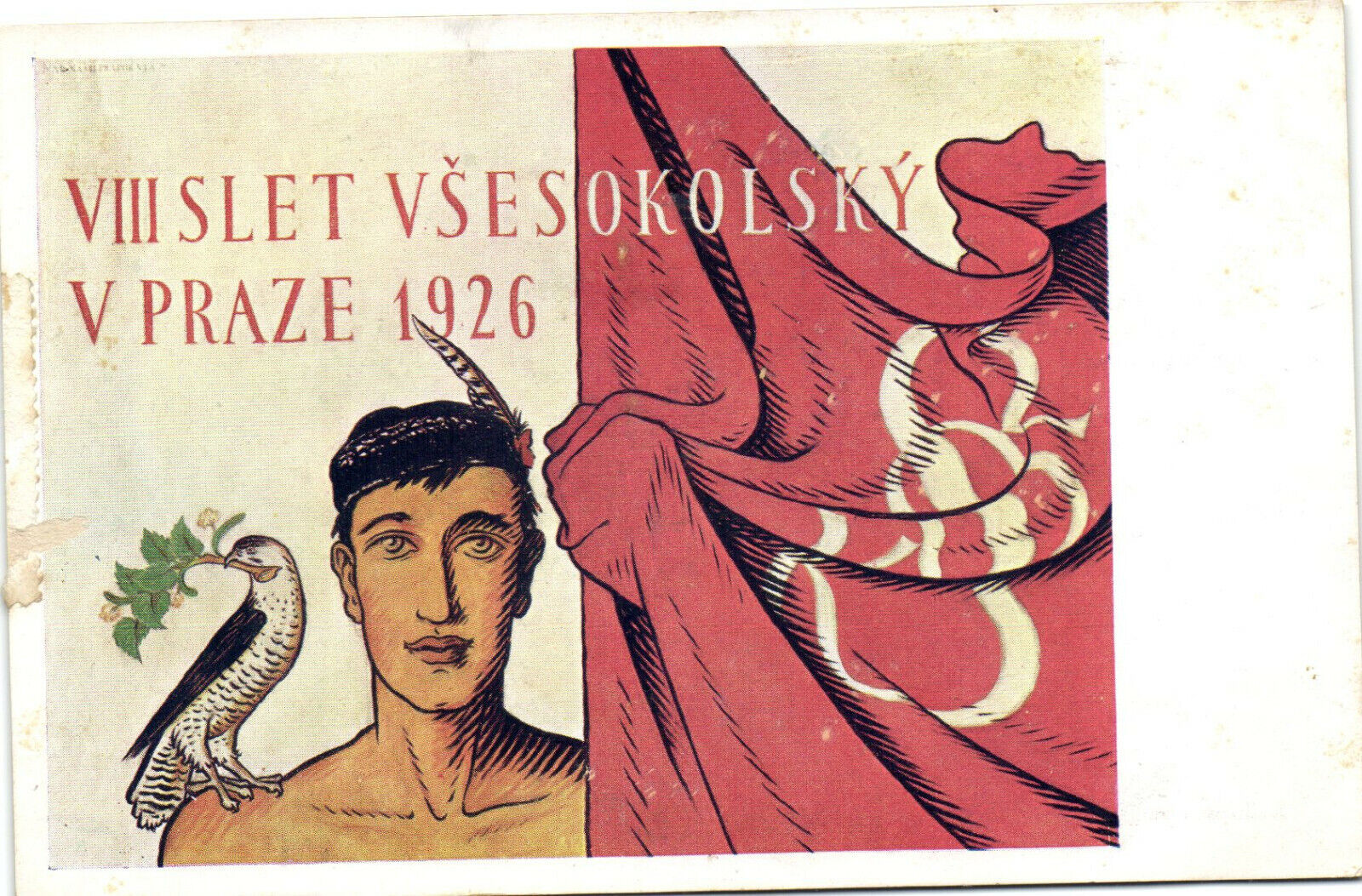 PC SOCOL MOVEMENT, VIII SLEET VSESOKOLSKY V PRAZE 1926, Vintage Postcard (b28199)
