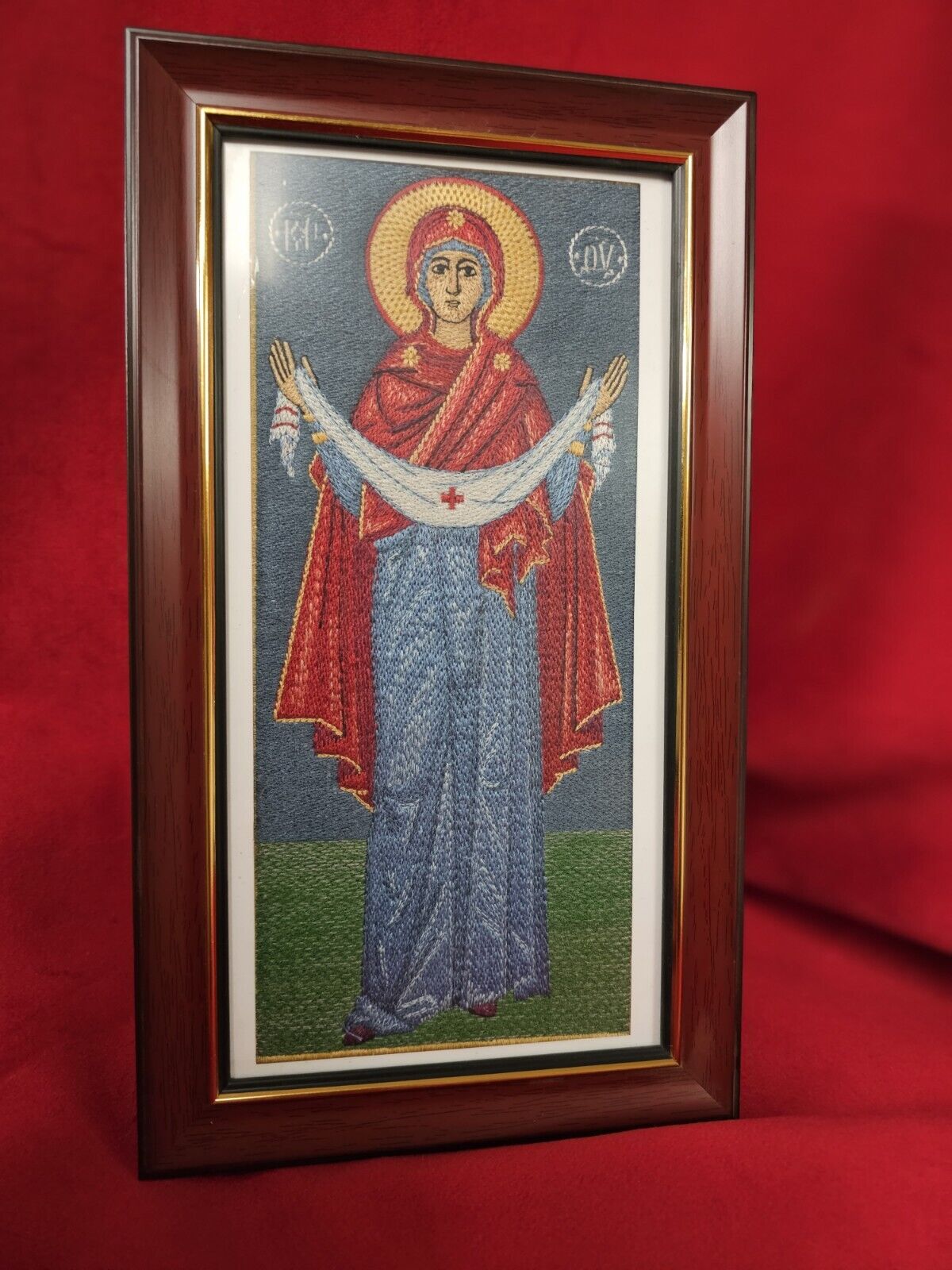 4x9.5 Protection of The Holy Theotokos Byzantine Orthodox Christian Icon