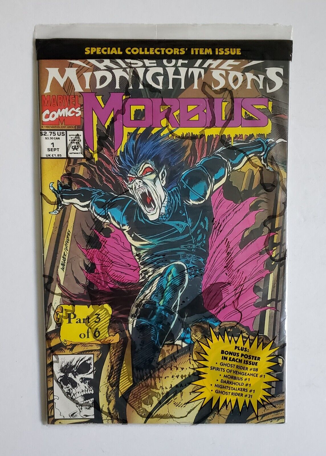 Morbius: The Living Vampire #1-Polybagged- Rise of Midnight Sons 3 NEVER OPENED