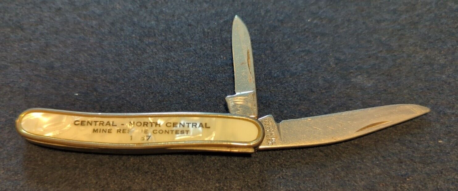 Vintage-Colonial-Prov. U.S.A.-Two Blade-Pocket Knife North Central Mine 1987