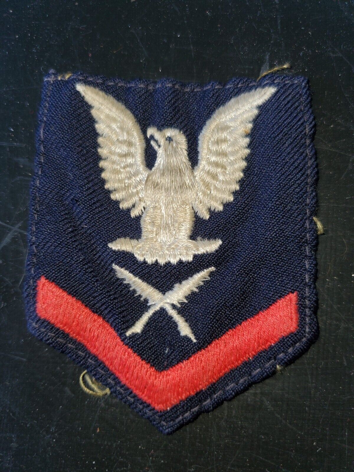 WWII USN Navy WAVE Size Chevron Rate Twill Patch L@@K Just About 2.5 X 3 Inch