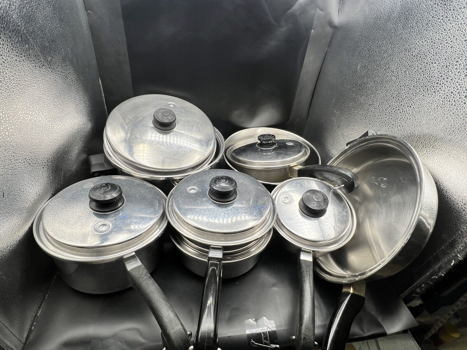 Vintage Saladmaster 18-8 Tri Clad Stainless Steel Set Vapo Lid Pot & Pan