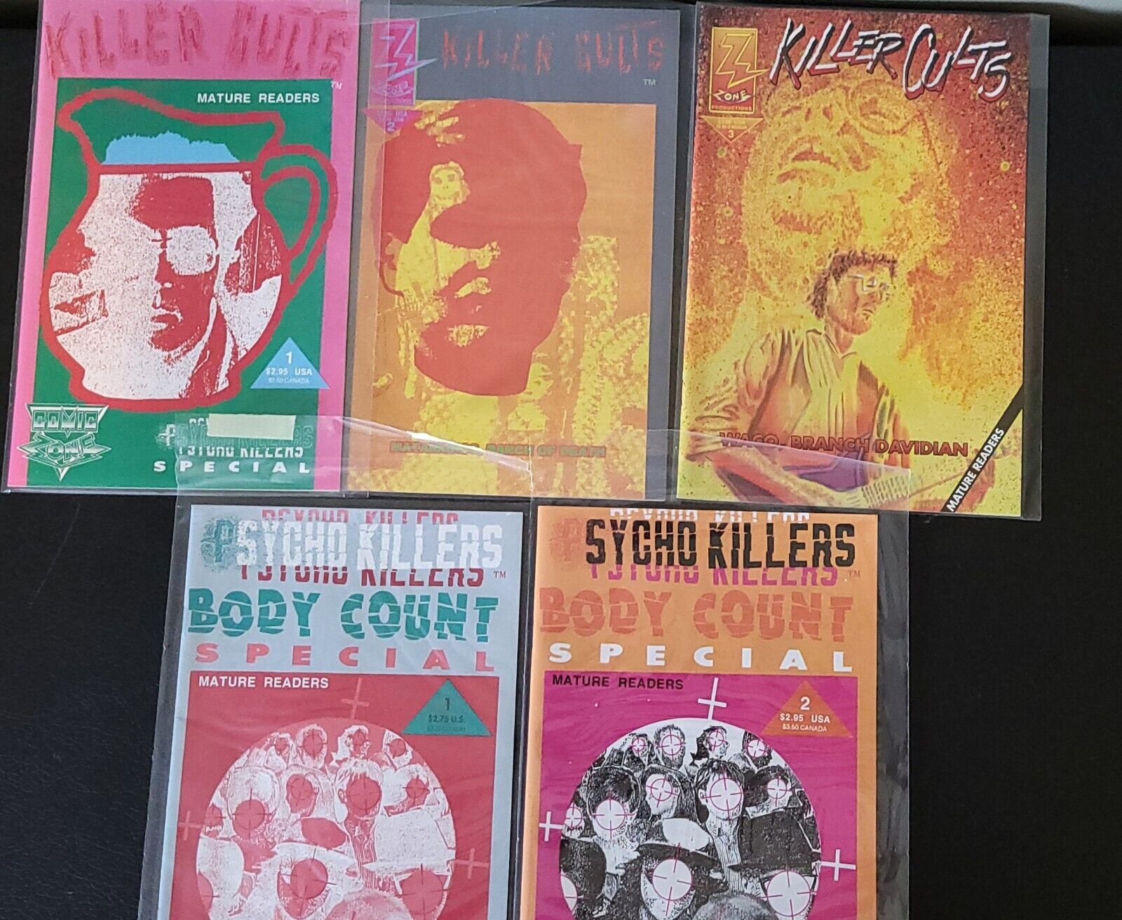 PSYCHO KILLERS~ Comic Zone~ Killer Cults and Body Count~ 5 in all