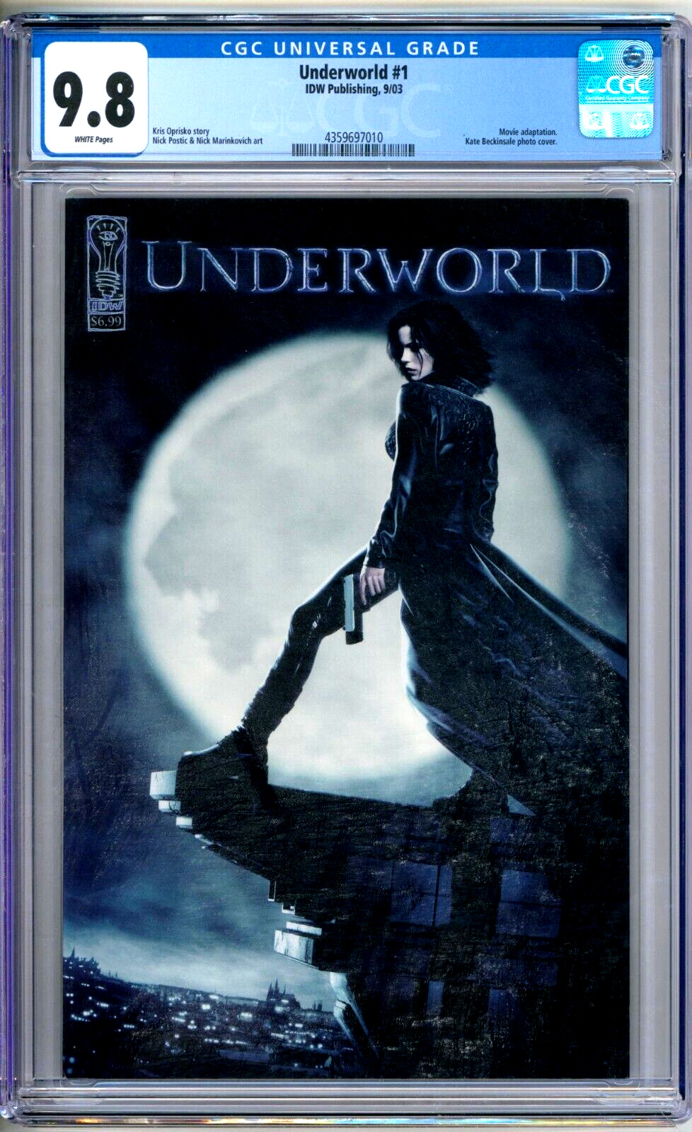 Underworld 1 CGC Graded 9.8 NM/MT Kate Beckinsale Photo Cover IDW 2003