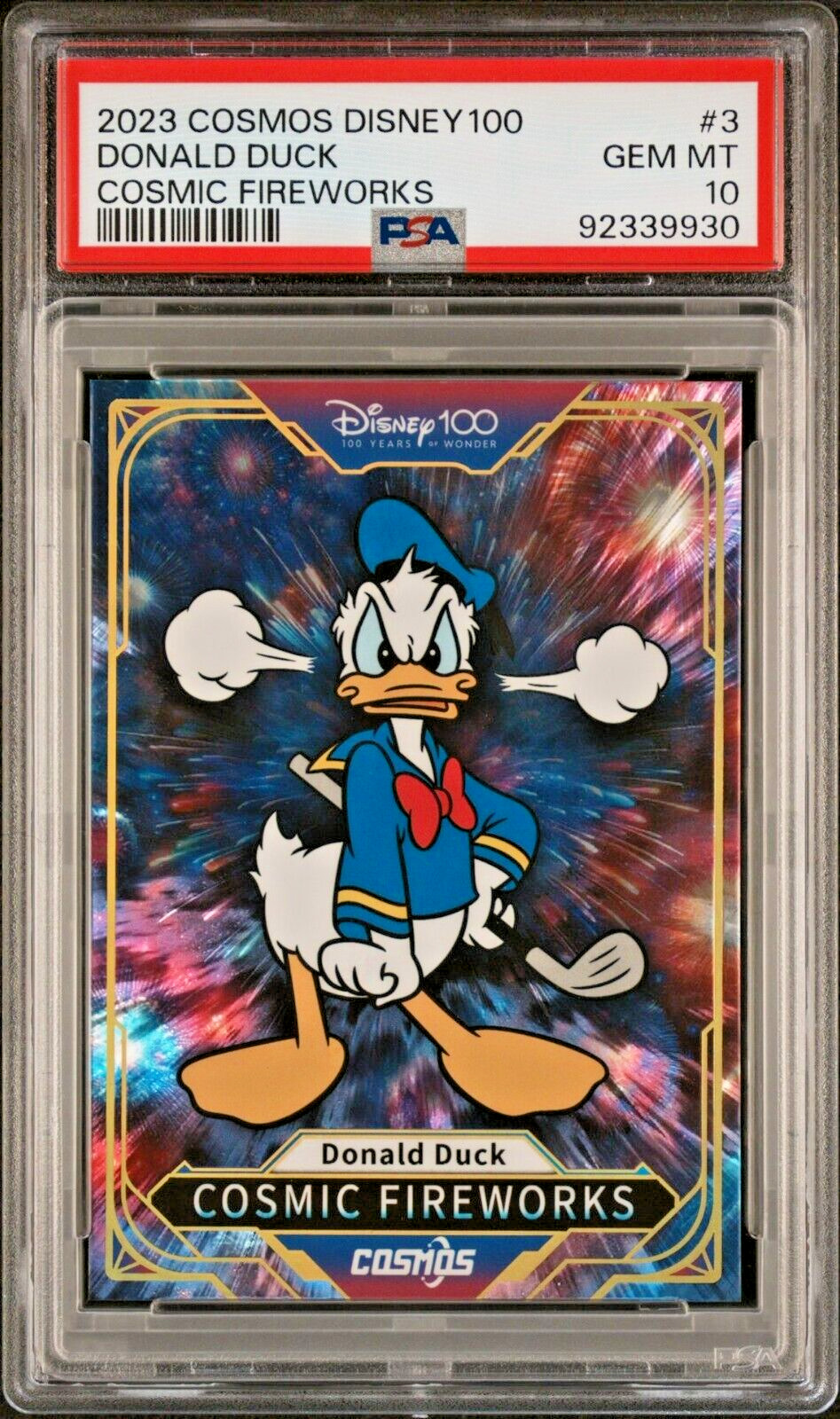 Donald Duck 2023 Kakawow Cosmos Disney 100 Cosmic Fireworks PSA 10 GEM MINT POP1