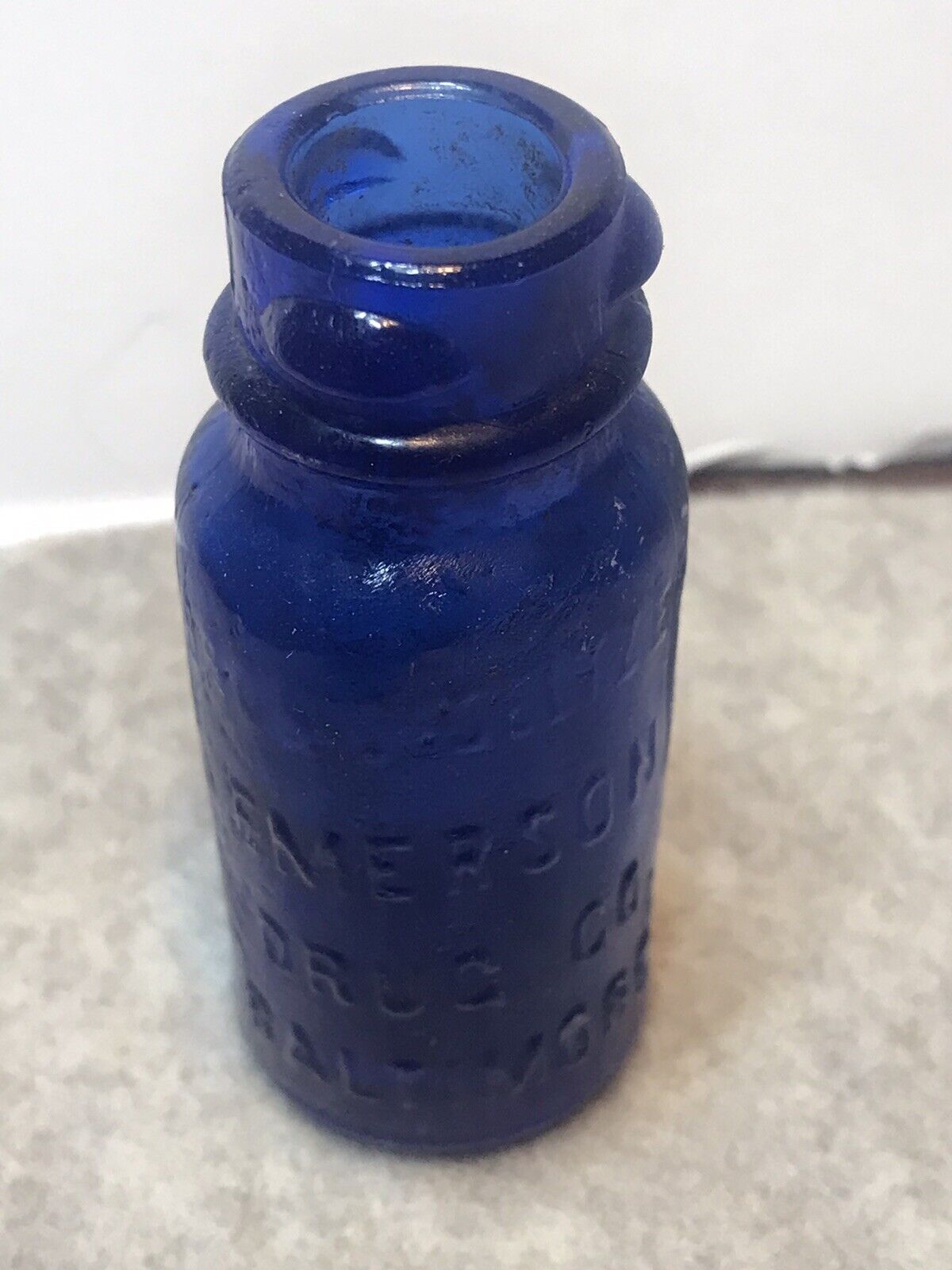 Antique Cobalt Blue Bottle, Bromo-Seltzer EMERSON DRUG CO., Baltimore, 2.5\
