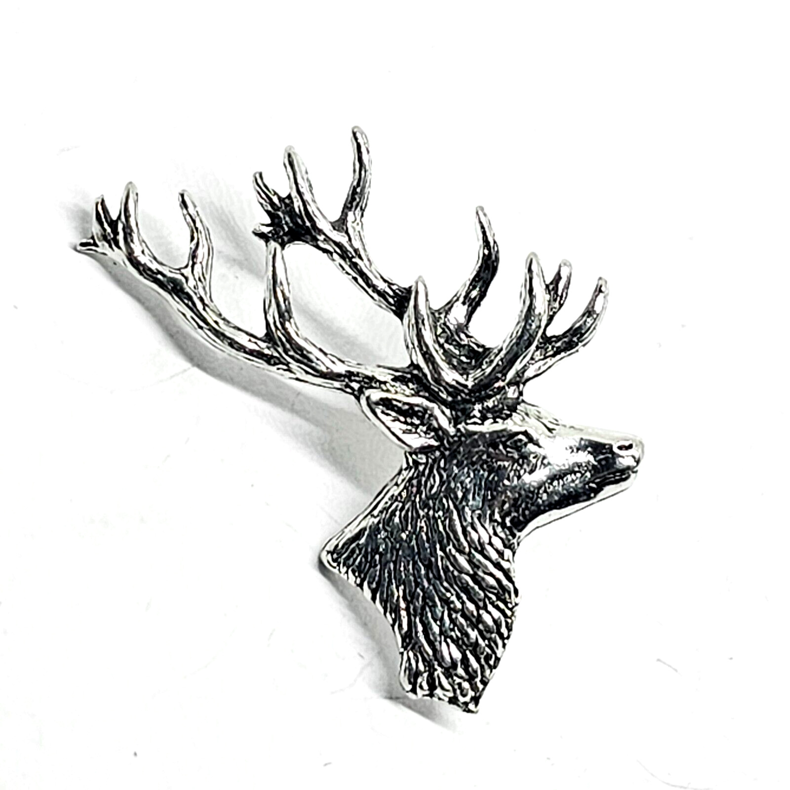 Stags Head Deer Pin Badge Brooch Country Nature Pewter Badge Stag Pin Lapel Uk