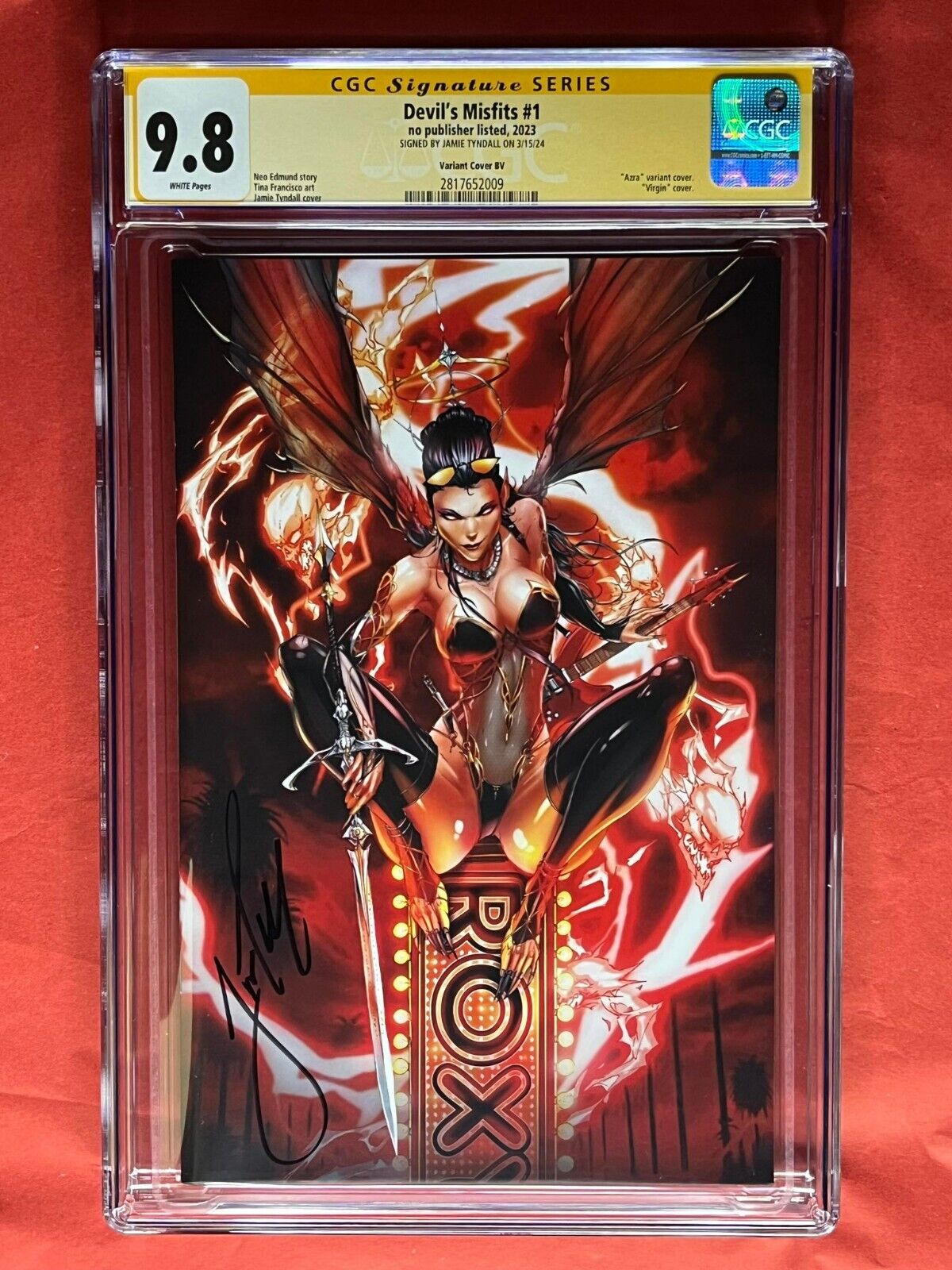 The Devil’s Misfits 1 Cover BV Variant CGC 9.8 SS signed by Jamie Tyndall
