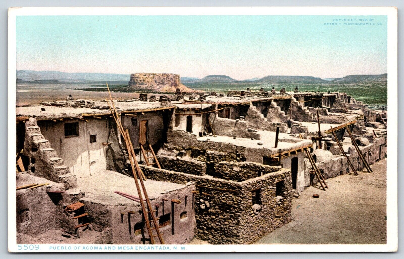 Postcards Pueblo of Acoma and Mesa Encantada Acoma Pueblo, New Mexico