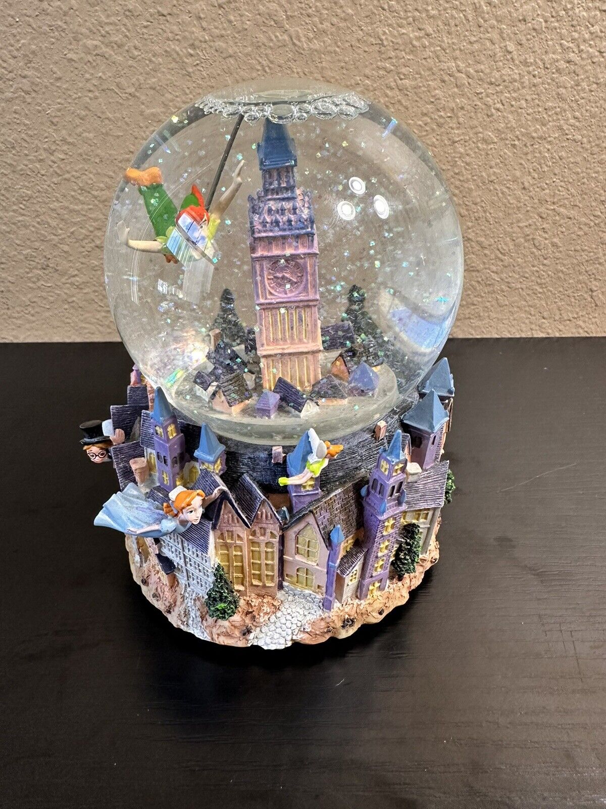Disney’s Peter Pan 50 Years of Adventures Musical You Can Fly Snow Globe Read