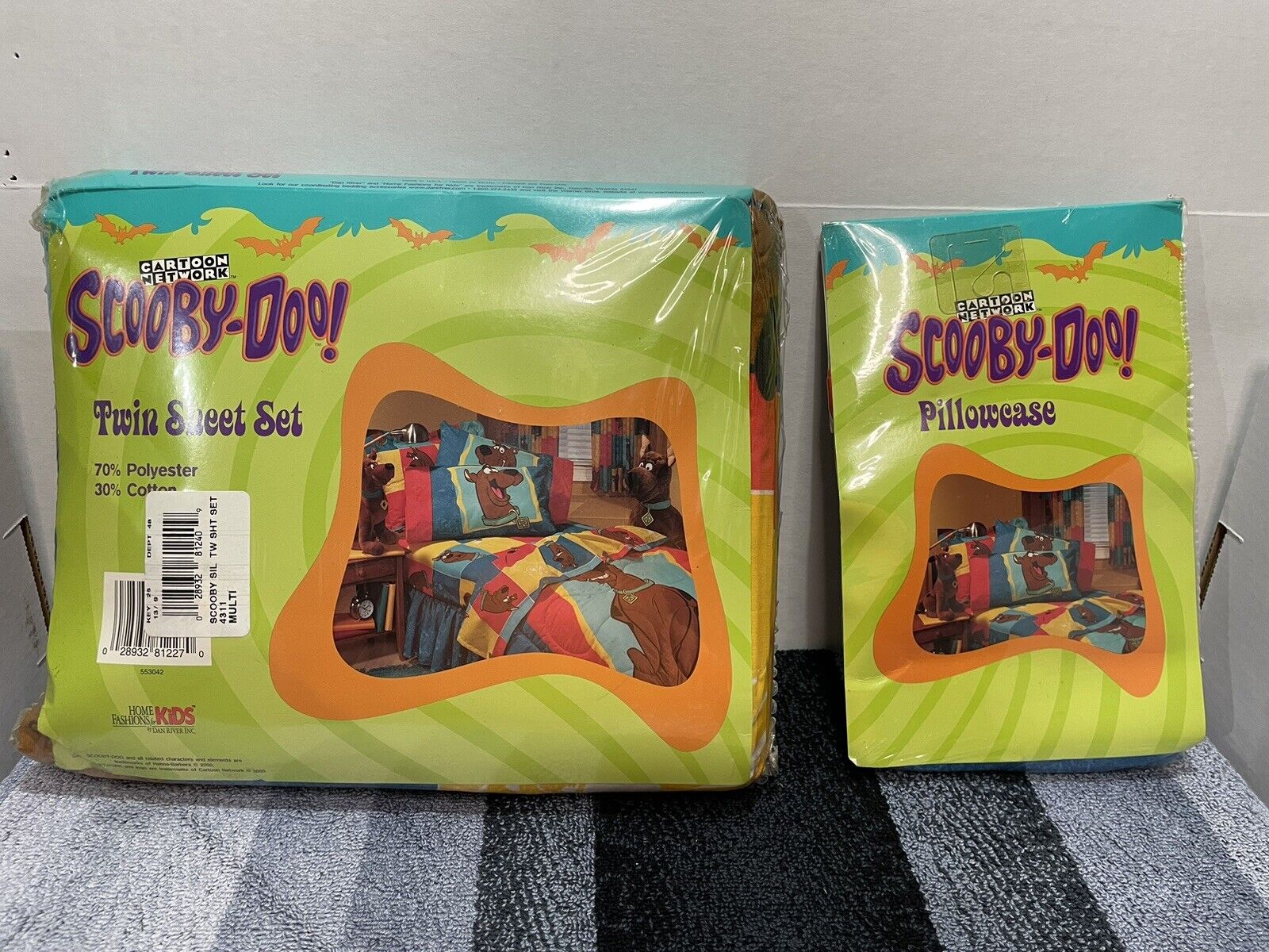 Vintage Scooby-doo / Cartoon Network Twin Sheet Set W Pillowcase Rare Pattern