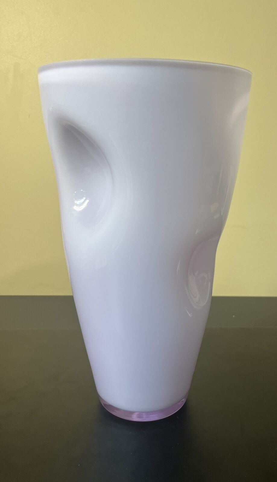 Rony Plesl Bohemian Art Glass Vase Light Purple 10” ZBS Concept