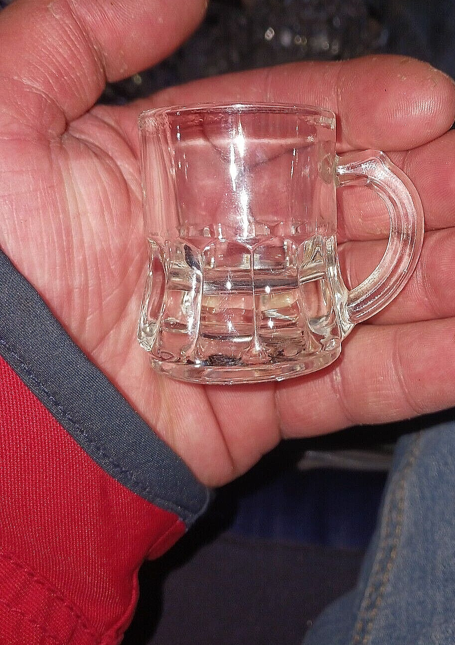 Vintage Federal Beer Mug Shaped Shot Glass With F Shield Mark ☆ mini Beer mug