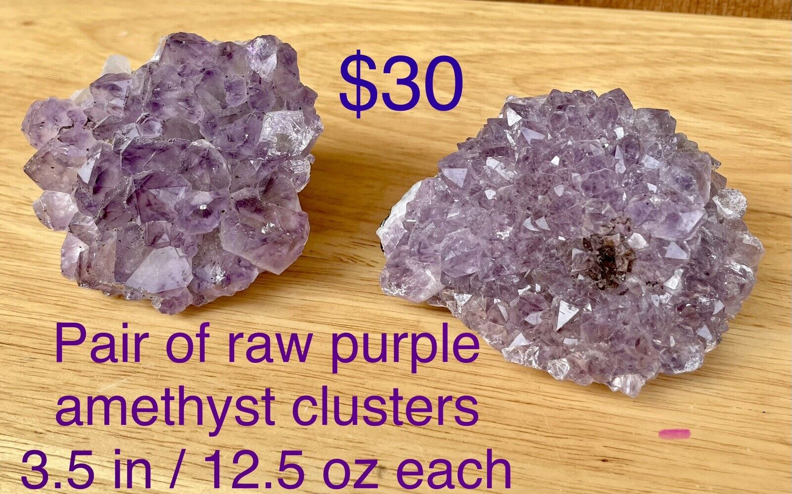Lowest Price for TWO Amethyst Clusters
