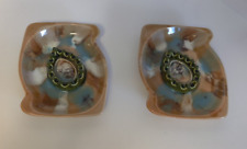 Pair of Vintage Norleans Ashtrays MCM Trinket trays. Jewelry holders. multicolor picture