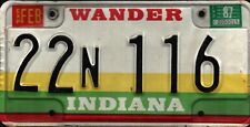 Vintage 1987 INDIANA  License Plate - Crafting Birthday MANCAVE slf picture