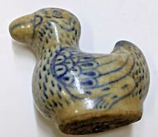 ASIAN HOI AN DUCK ANIMAL PORCELAIN FIGURE ARTIFACT POTTERY BRUSH INKWELL VIETNAM picture